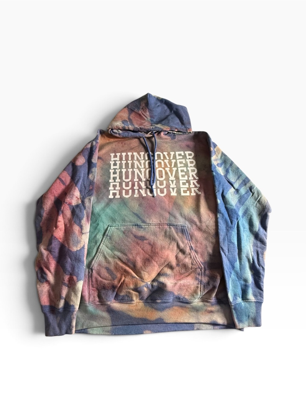 Port and Company Multicolor Tie-Dye 'HUNOVER' Graphic Hoodie